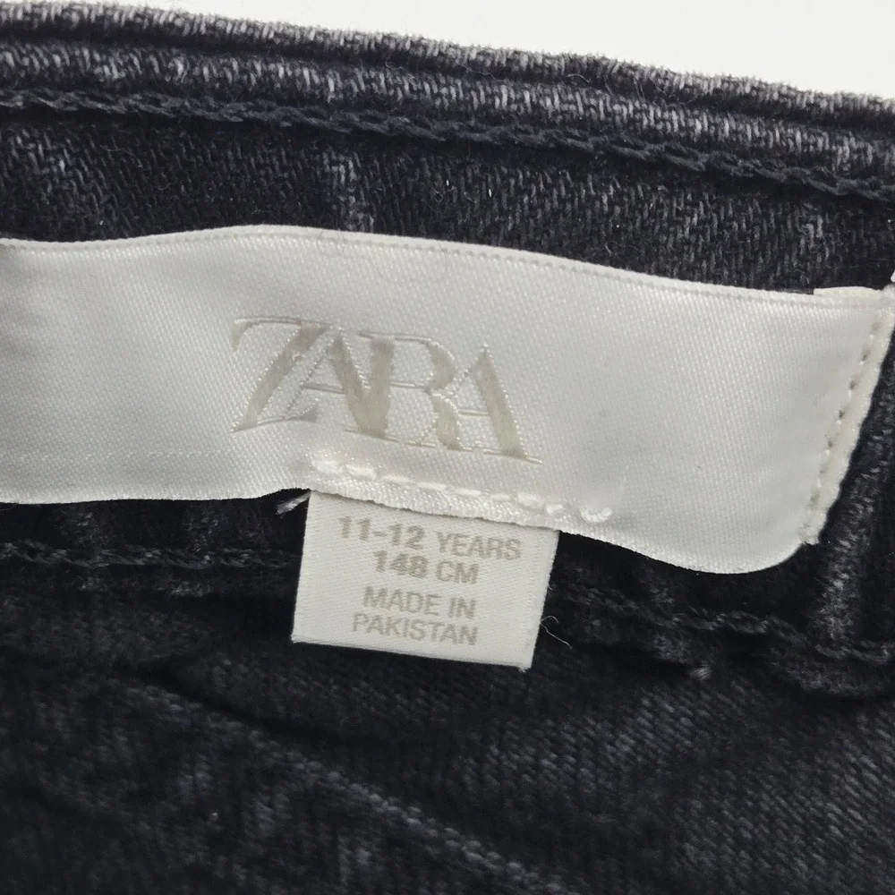 Zara Kids Distressed Black Denim Shorts Cut Offs Big Girls‎ 11-12 Years Jorts
